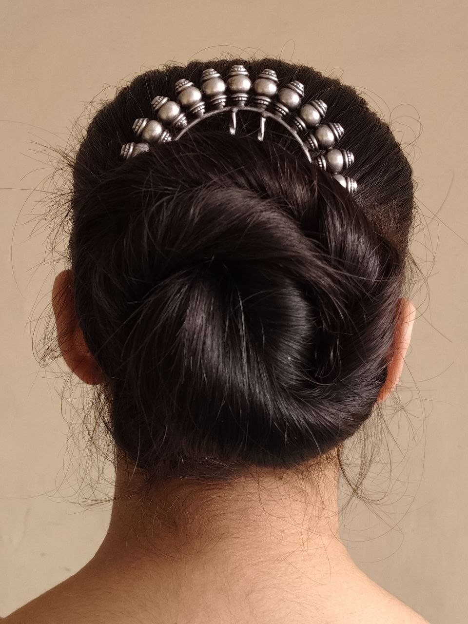 Unique Oxidized Ethnic Juda Pin | Hair Accessory for Daily Wear - Image 3