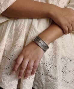 Alternative view of Fashionable Silver Plated Cuff Bracelet | Ethnic Best Designer Jewelry for Women