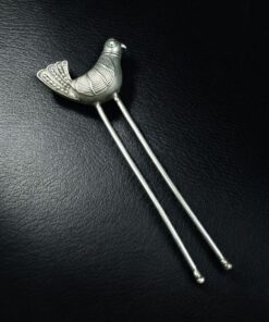 Alternative view of Trendy Bird Juda Pin | Oxidized Silver Replica Perfect Hair Accessory for Daily Wear