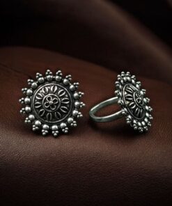 Designer Oxidized Toe Ring | Silver Plated Best Fashionable Jewelry