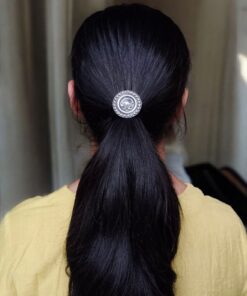 Elegant Oxidized Hair Pin | Silver Replica Hair Accessory For Women