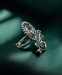 Alternative view of Handcrafted Shakti Ring | Oxidized Silver Plated Adjustable Best Designer Jewelry