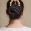 Ethnic Gold Plated Juda Pin | Amazing Bun Hair Accessory