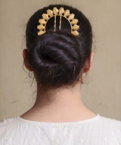 Ethnic Gold Plated Juda Pin | Amazing Bun Hair Accessory