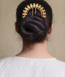 Gold Plated Fish Design Juda Pin | Elegant Unique Hair Jewelry for Women