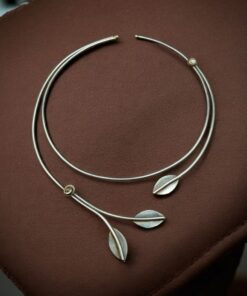 Alternative view of Elegant Silver Plated Hasli Necklace | Traditional Beautiful Jewelry Gift For Her