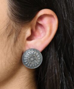Silver Replica Daily Wear Stud Earrings | Comfortable Jewelry For Girls