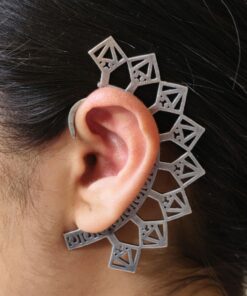 Oxidized Unique Design Earcuff | Silver Replica Non-Piercing Earring