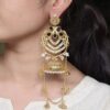 Premium Peacock Design Kashmiri Jhumka Earrings | Gold Plated Traditional Wear Beautiful Dangler Jewelry
