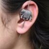 Handcrafted Elephant Earcuff | Oxidized Silver Look Perfect Daily Wear Jewelry For Girls