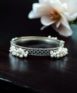 Oxidized Chudiya | Best Openable Bangle | Pearl Work Traditional Look Bracelet