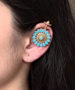 Traditional Gold Plated Bugadi Earrings | Elegant Stone Work Best Designer Jewelry