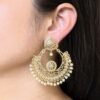 Designer Chandbali Earrings | Best Gold-plated Contemporary Earring For Girls