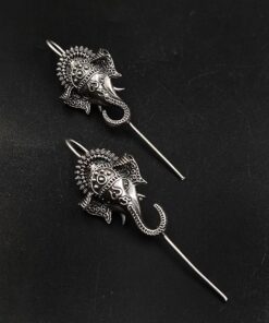 Alternative view of Unique Design Ganesha Earcuff | Silver Replica ? Spiritual Oxidized Jewelry