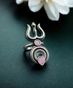 Premium Silver Replica Trishul Ring for Spiritual and Stylish Look