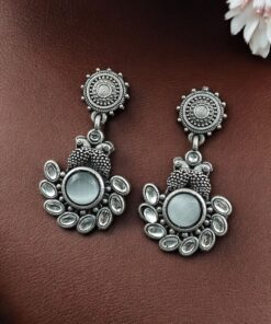 Alternative view of Attractive Silver Replica Peacock Earrings for Women Dailywear Jewelry
