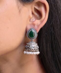 Premium Silver Look Like Jhumka Earring Perfect for Any Cotton Kurti