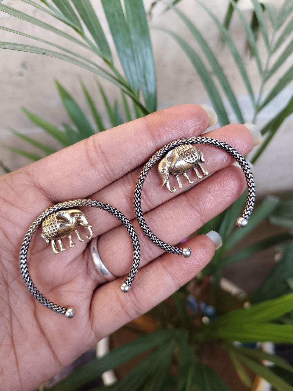 Beautiful Traditional Elephant Studs Elegant Ethnic Statement Jewelry for Women - Image 2