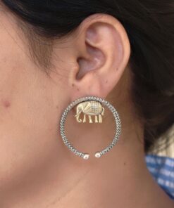 Beautiful Traditional Elephant Studs Elegant Ethnic Statement Jewelry for Women