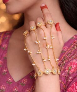 Beautiful Amazing Flower Hathphool for Elegant Traditional Hand Jewelry
