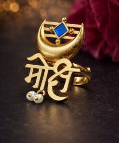 Alternative view of Gold Plated Moksh Ring Stunning Elegant Design for Graceful Traditional Look