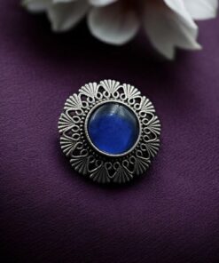 Alternative view of Authentic Silver Replica Floral Art Design Statement Ring