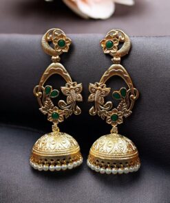 Traditional Butterfly Jhumka Earrings | Affordable Gold Plated Jewellery
