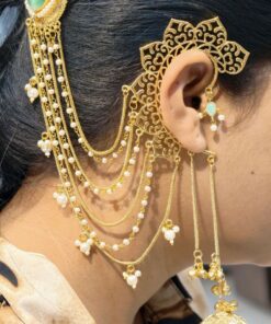 Alternative view of Elegant Floral Art Non Piercing Kashmiri Jhumka for Women | Beautiful Gift For Her