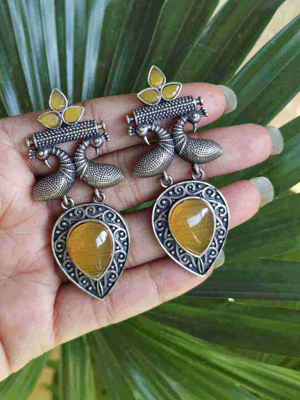 Antique Peacock Earring With Amazing Traditional Design Detailing - Image 10