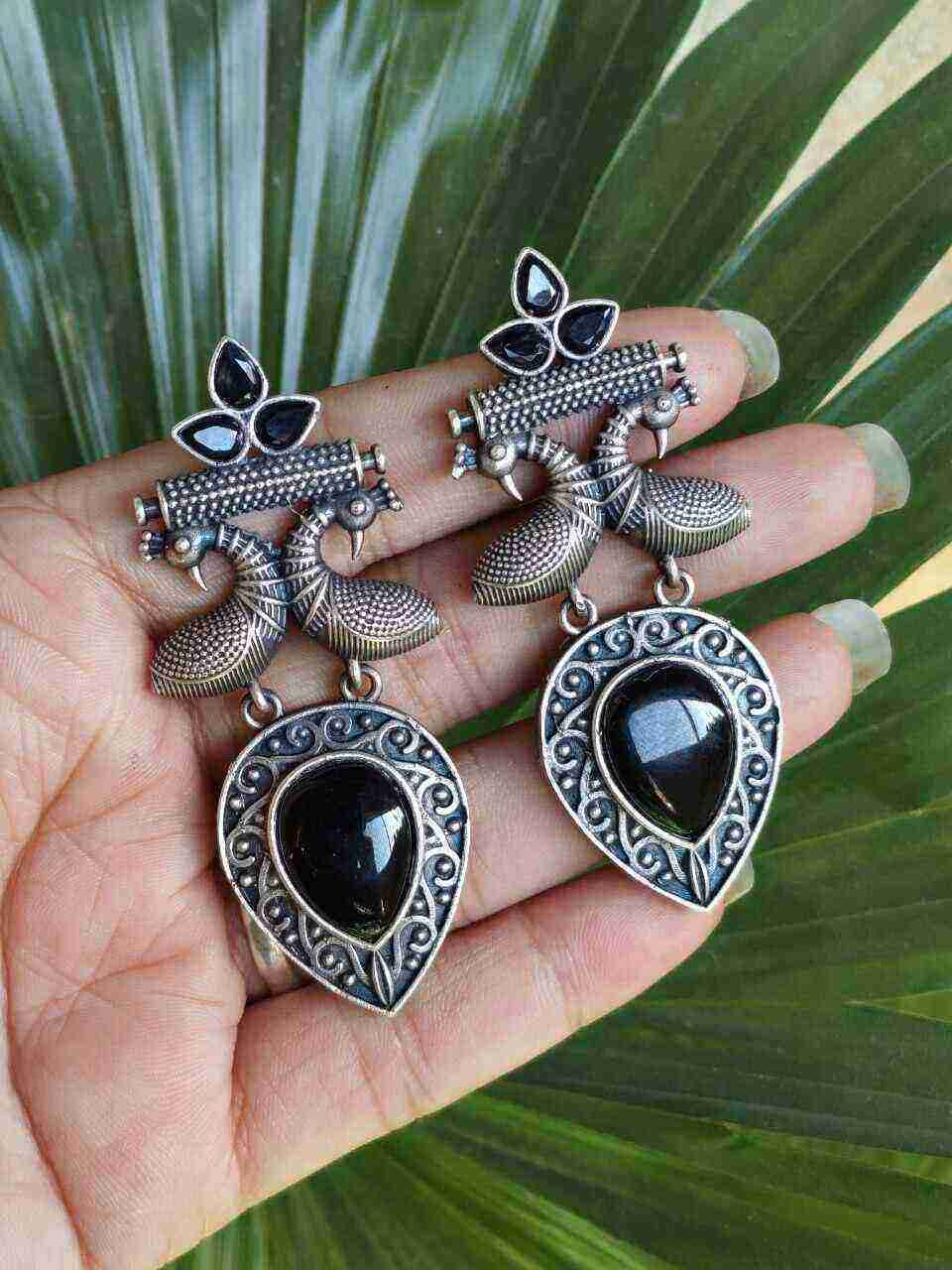 Antique Peacock Earring With Amazing Traditional Design Detailing - Image 8