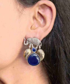 Beautiful Two-Tone Elephant Studs Earring for Daily wear Jewelry