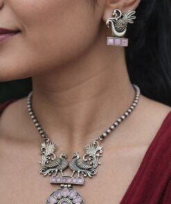 Premium  Attractive Peacock Necklace Set for Royal Traditional Party Wear Style