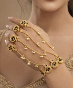 Kashmiri Peacock Hathphool Stunning Traditional Jewelry with Elegant Royal Design