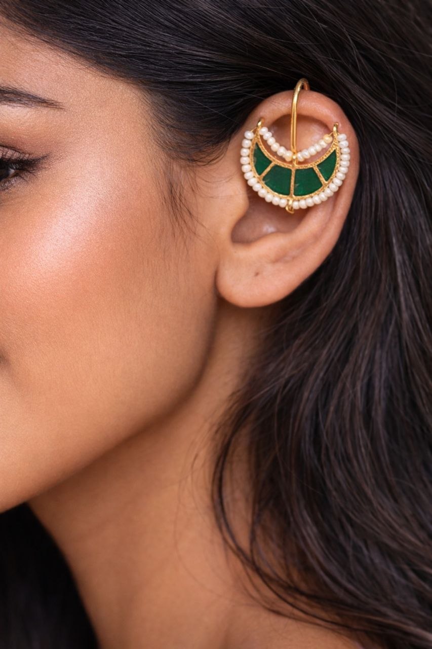 Meena Kari Moon Bugadi Jewelry for Radiant Traditional and Modern Styling - Image 3