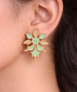 Handmade Floral Earring Leaf Design for Graceful Everyday Wear