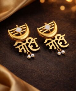 Alternative view of Gold Plated Moksh Earrings Elegant Stunning Traditional Jewelry for Women