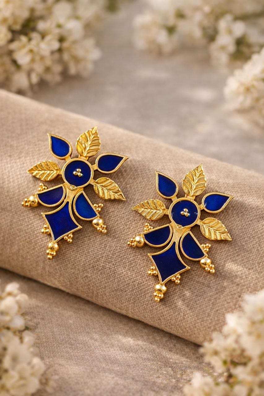 Handmade Floral Earring Leaf Design for Graceful Everyday Wear - Image 2