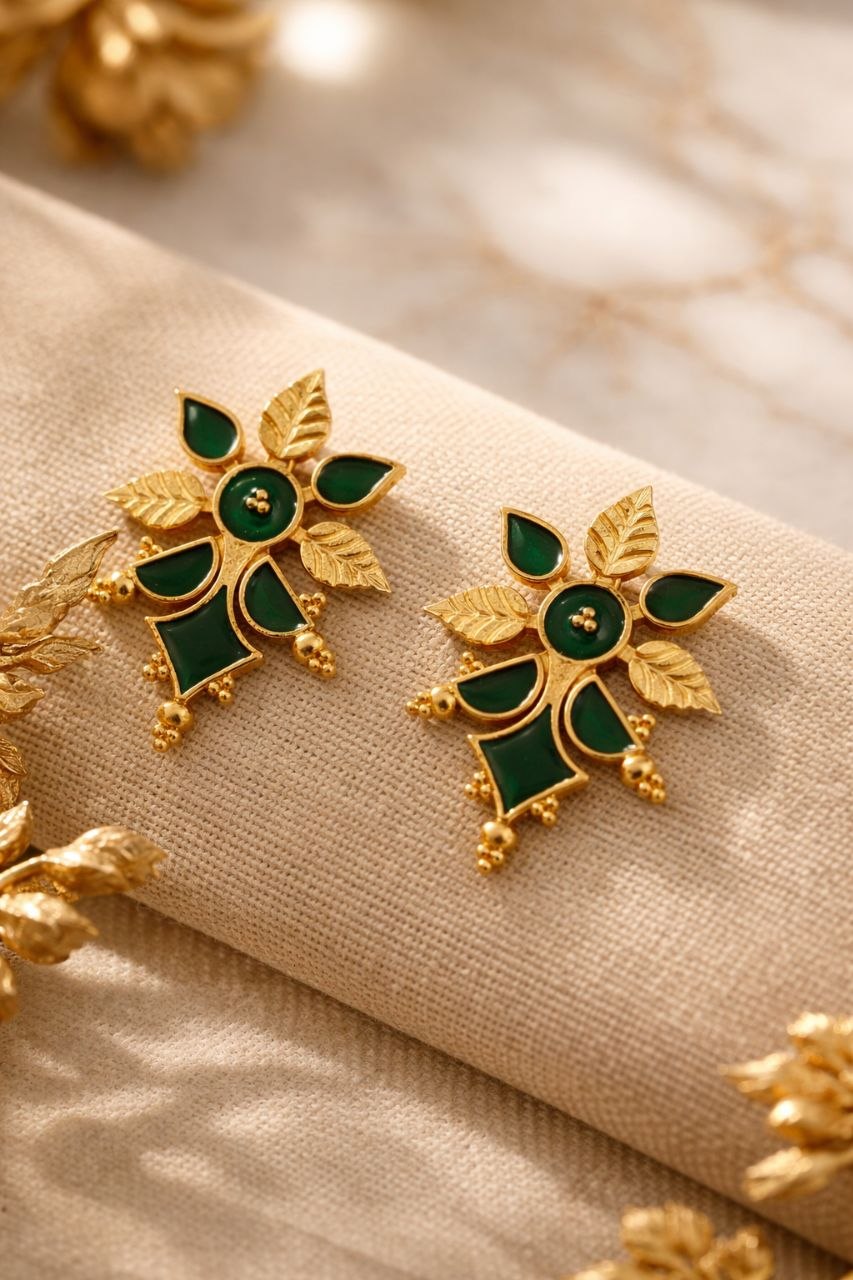 Handmade Floral Earring Leaf Design for Graceful Everyday Wear - Image 3