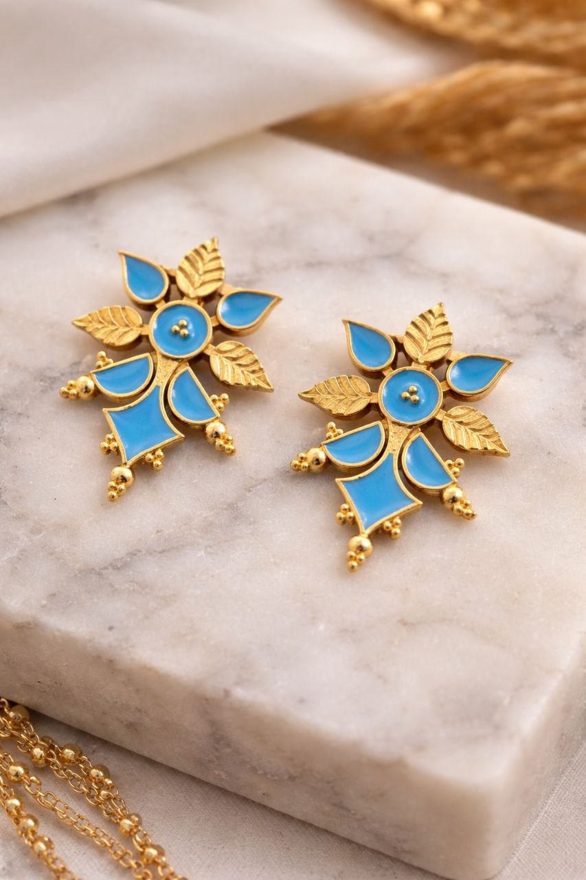 Handmade Floral Earring Leaf Design for Graceful Everyday Wear - Image 4