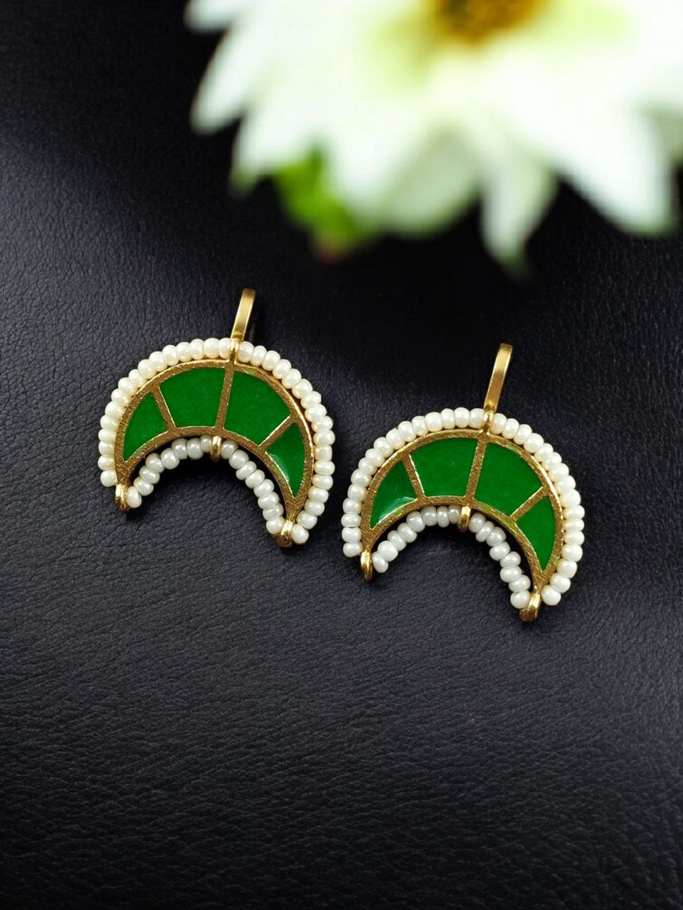 Radiant Golden Moon Bugadi Earrings for Ethnic Elegance - Image 6