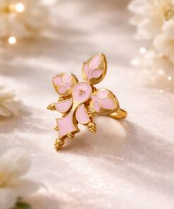 Alternative view of Goldplated Enamel Ring Elegant Premium Design for Stylish Traditional and Modern Wear