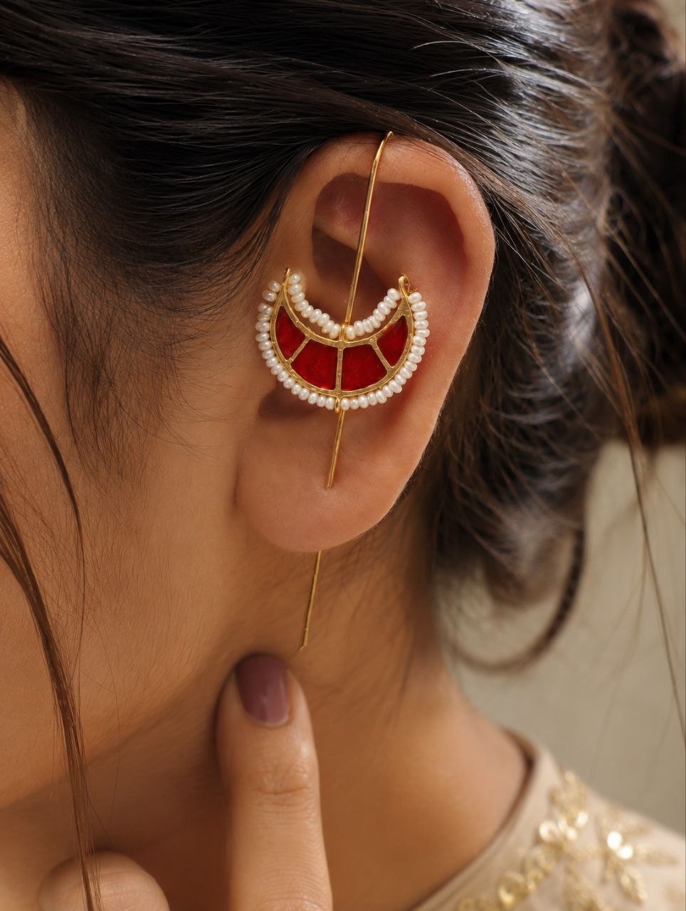 Gold Plated Half Moon Earcuff ? Elegant Jewelry for Modern Looks
