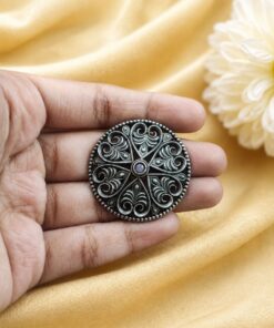 Elegant Floral Hair Accessories Oxidized Silver Hair Jewelry for Traditional Wear - Image 6