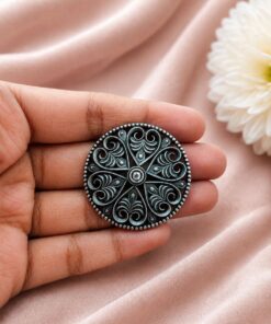 Elegant Floral Hair Accessories Oxidized Silver Hair Jewelry for Traditional Wear - Image 7