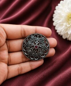 Elegant Floral Hair Accessories Oxidized Silver Hair Jewelry for Traditional Wear - Image 8