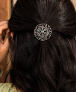Elegant Floral Hair Accessories Oxidized Silver Hair Jewelry for Traditional Wear