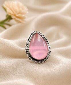 Oxidized Drop Ring Adjustable Silver Finish Ring for Women - Image 4