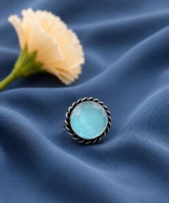 Adjustable Round Ring Oxidized Silver Adjustable Ring for Women - Image 3