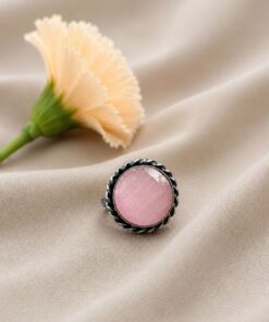 Adjustable Round Ring Oxidized Silver Adjustable Ring for Women - Image 4