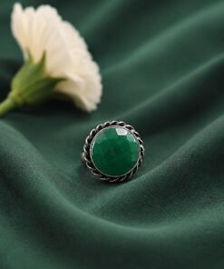 Adjustable Round Ring Oxidized Silver Adjustable Ring for Women - Image 5